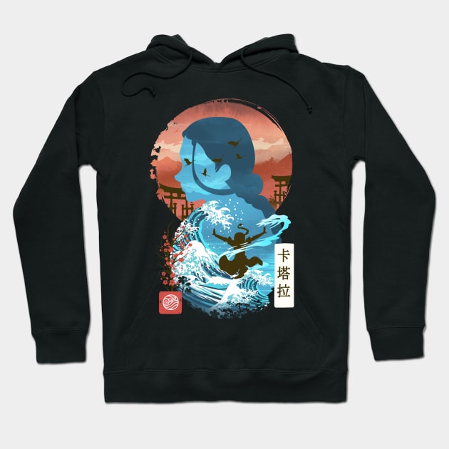 Ukiyo E Waterbender Hoodie by DANDINGEROZZ